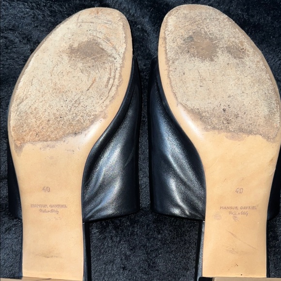 Mansur Gavriel Black Mules Sleek Minimalist Design